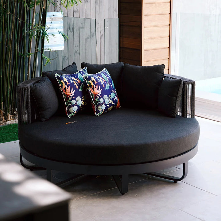Swansea Outdoor Round Rope Daybed Sun Lounge – 160cm