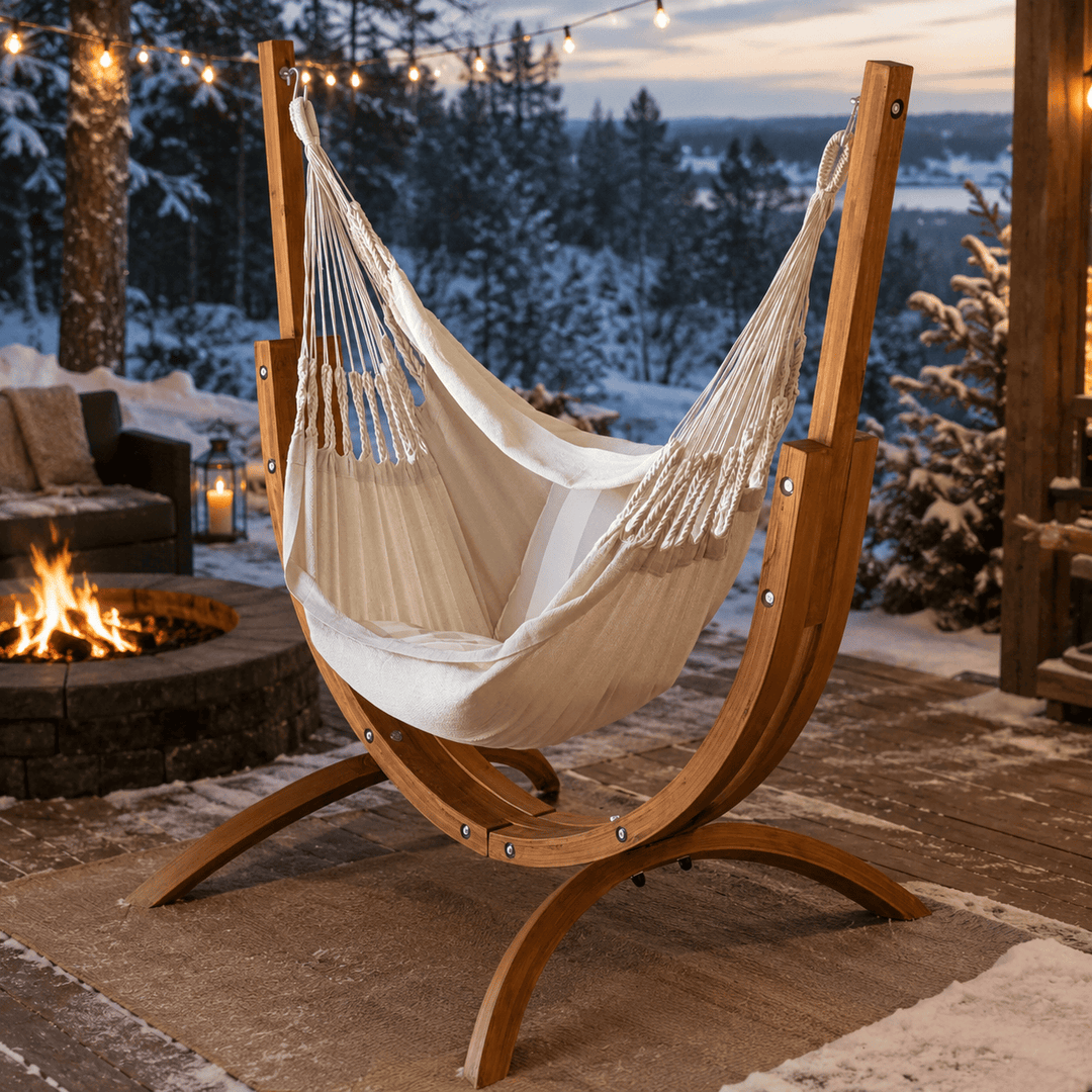The Coastal Lounger with Luxury Natural Hanging Chair