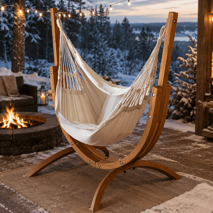 The Coastal Lounger with Luxury Natural Hanging Chair