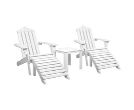 outdoor-white-garden-wood-bench-set