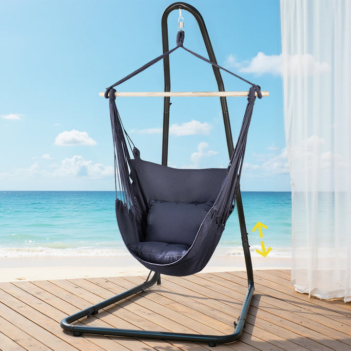 Navy Blue Padded Hammock Chair
