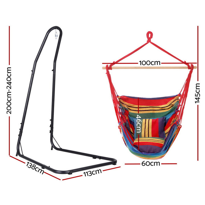 Colorful Striped Hammock Chair