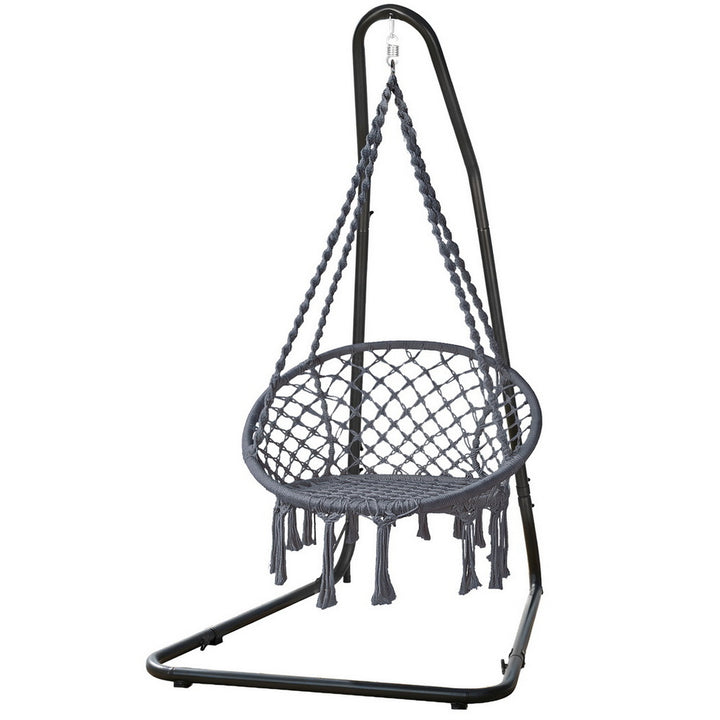 Grey Hammock Chair with A Frame Hammock Chair Stand