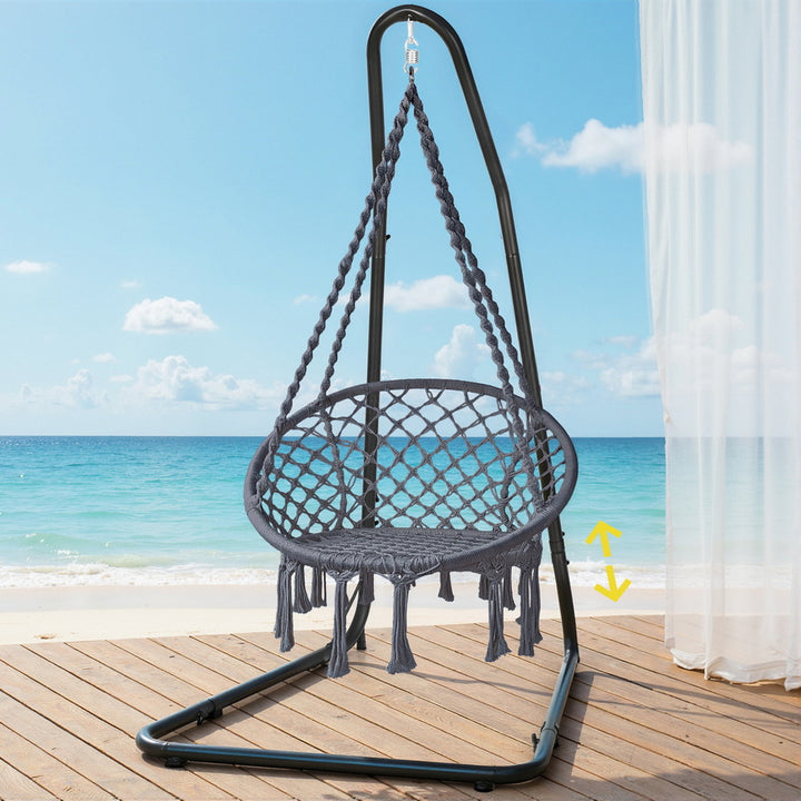 Grey Hammock Chair with A Frame Hammock Chair Stand
