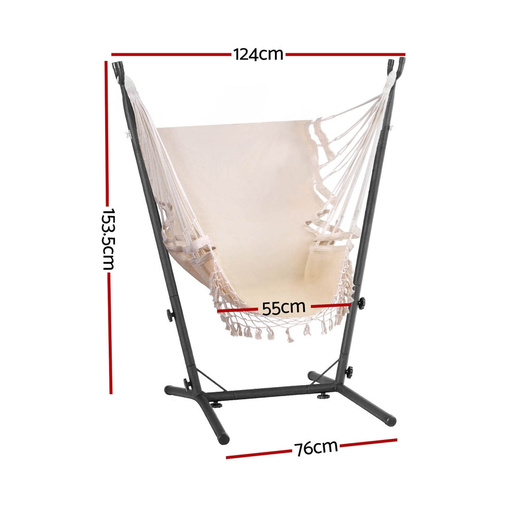 Freestanding Hammock Chair with Tassels