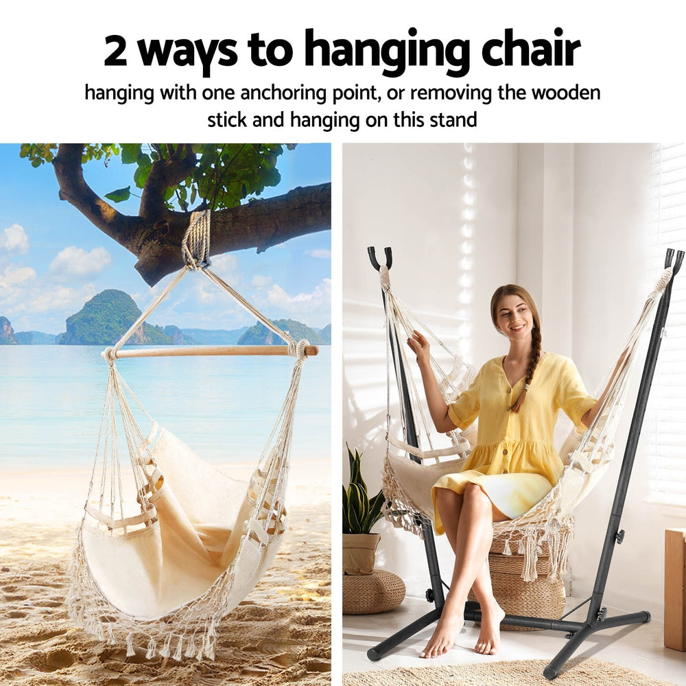 Freestanding Hammock Chair with Tassels