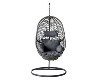 black-rattan-single-egg-chair-with-dark-grey-cushion-front-view