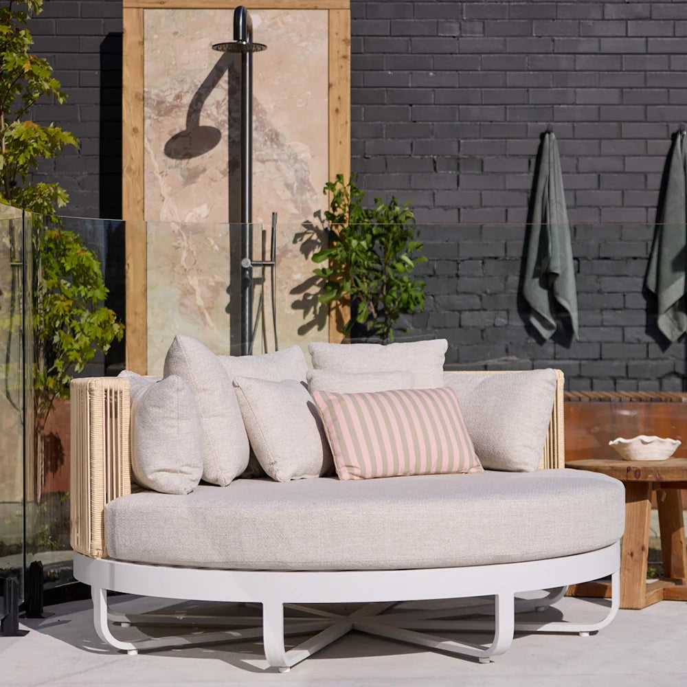 Swansea Outdoor Round Rope Daybed Sun Lounge – 160cm