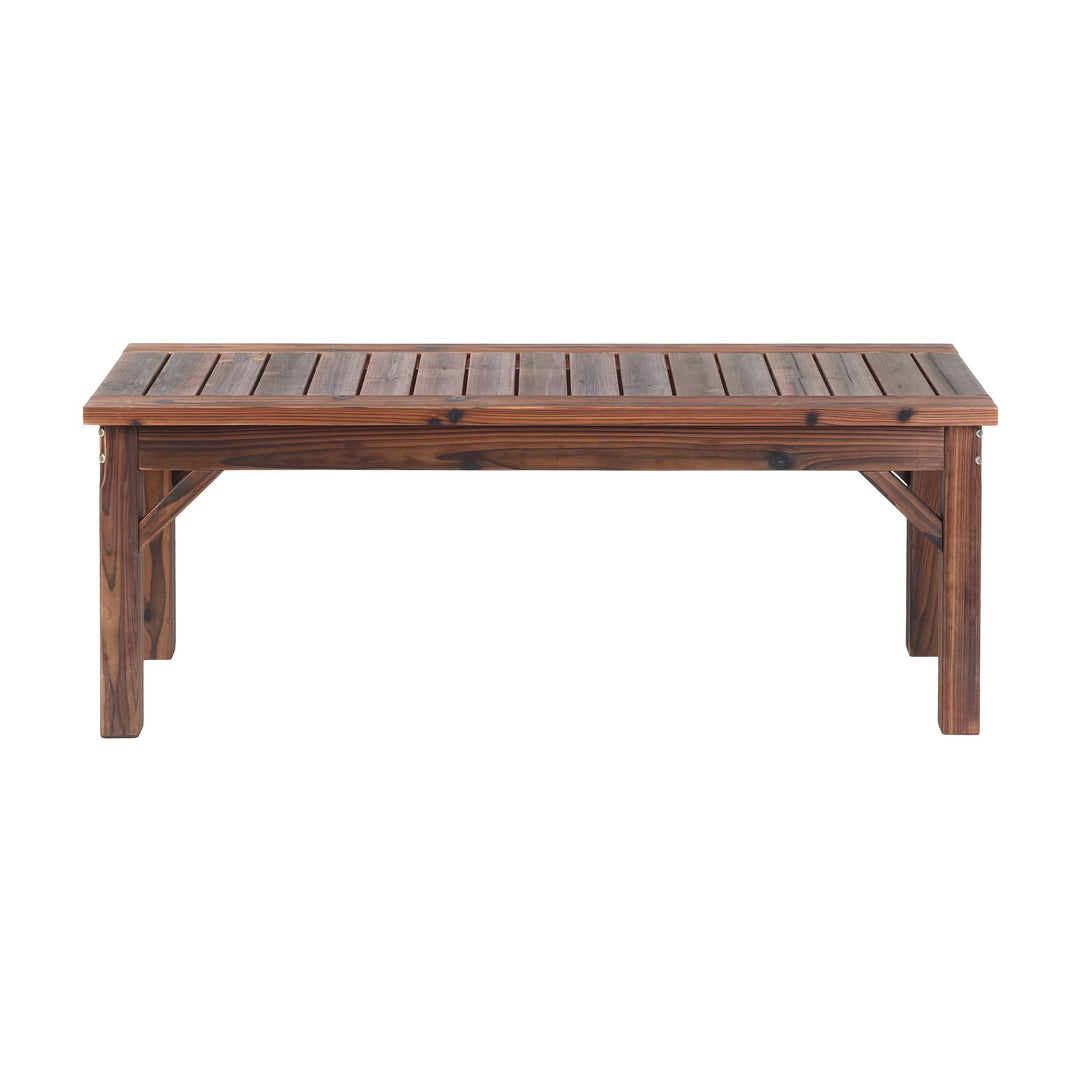 Gardeon Garden Benches Garden Seating Backless Timber Seat 120cm Brown