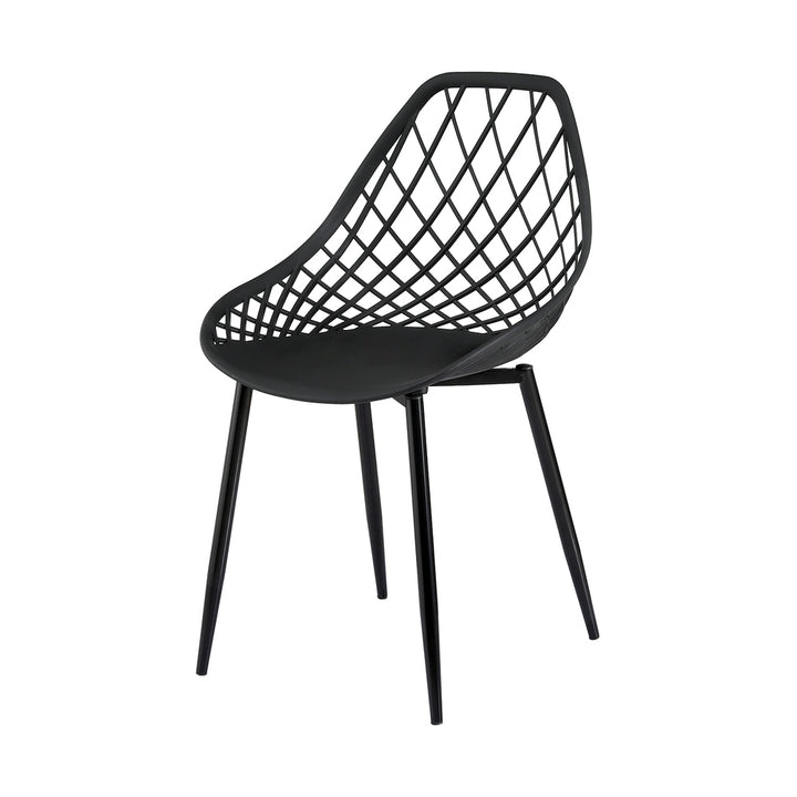 Gardeon 4PC Outdoor Dining Chairs PP Lounge Chair Patio Garden Furniture Black