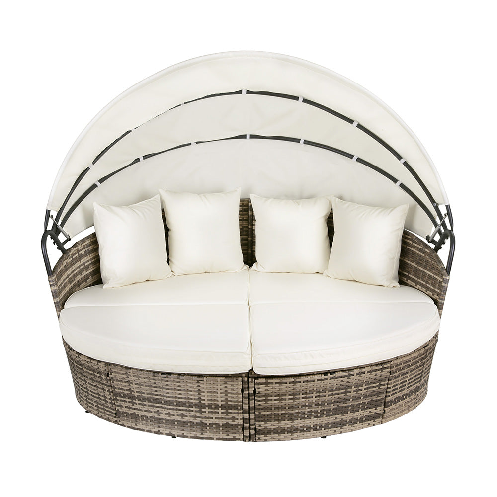 Premium Rattan Day Bed | Stylish Patio Lounge Set