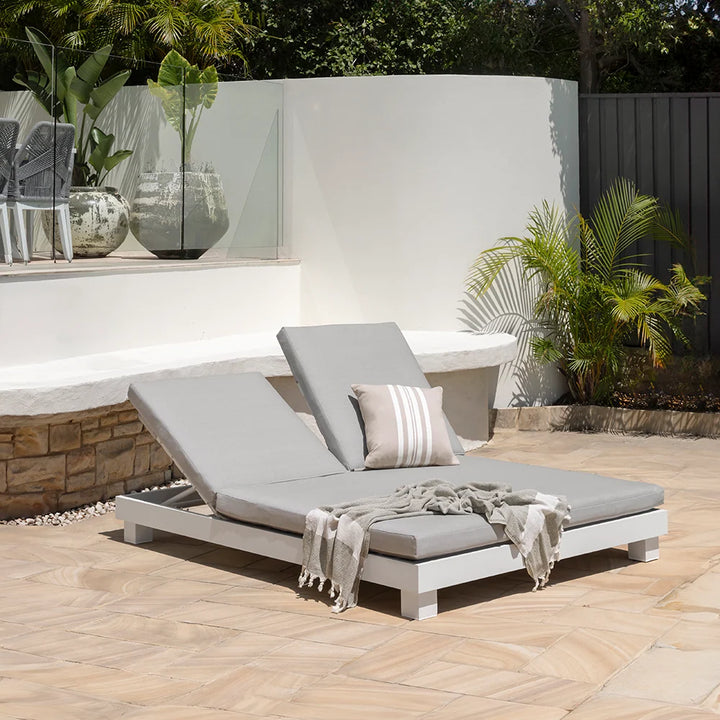 Shoal Bay Aluminium Double Sun Lounge – Adjustable