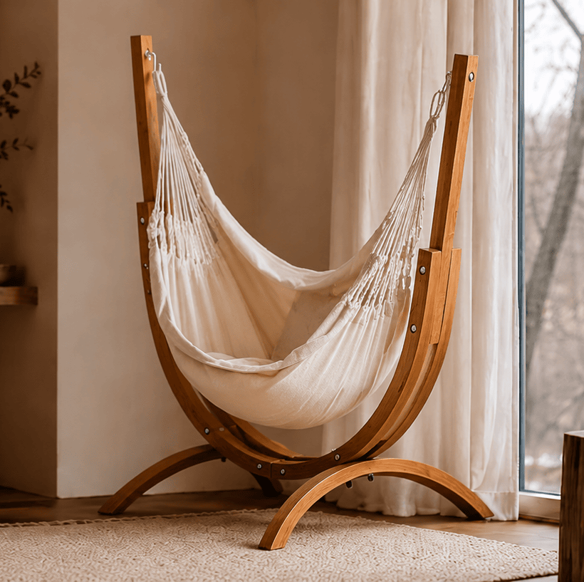 The Coastal Lounger with Luxury Natural Hanging Chair