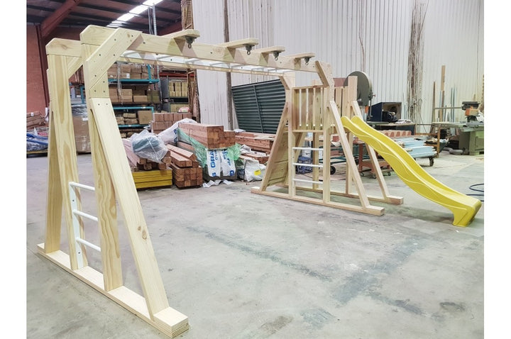 Sensory Play &amp; Therapy Gym with platform, Rockwall and Slide (4.3m)
