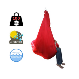 Large Red Nylon Wrap Swing for Sensory Play