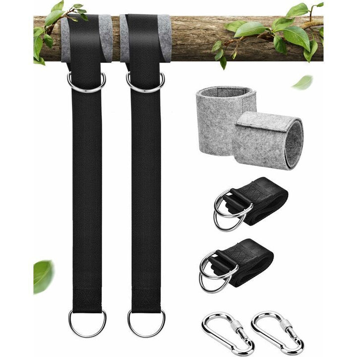 158 Extra Long Hammock Tree Straps With 2 Safety Locking Carabiner Hooks And D-Rings