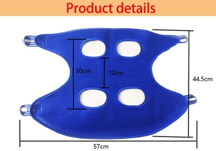 Cat, Dog Hanging Bag - 11-Piece Pet Grooming Hammock - For Easy Nail Trimming - Size S - Pet Hammock - Pet Grooming - Pet Care Hammock - Pet Nail Trimming Harness - 57x44.5 Cm - Blue