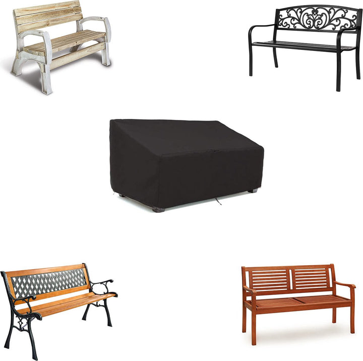 Garden Bench Cover - Garden Bench Cover - Garden Bench Cover - Garden Furniture Cover - Waterproof - 210D Oxford Cloth - Black - 224*83*84cm