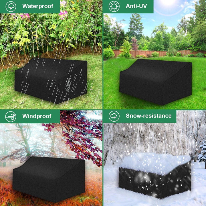 Garden Bench Cover - Garden Bench Cover - Garden Bench Cover - Garden Furniture Cover - Waterproof - 210D Oxford Cloth - Black - 224*83*84cm