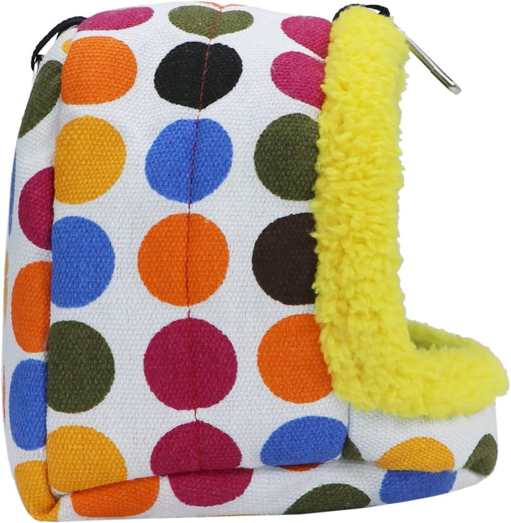 Bird Hanging Hammock Winter Warm Parrot Nest House Bed Plush Snuggle Pet Cave Hammock Toy for Conure Lovebird Budgie Parakeet Cockatiel Cage Accessory (Medium)
