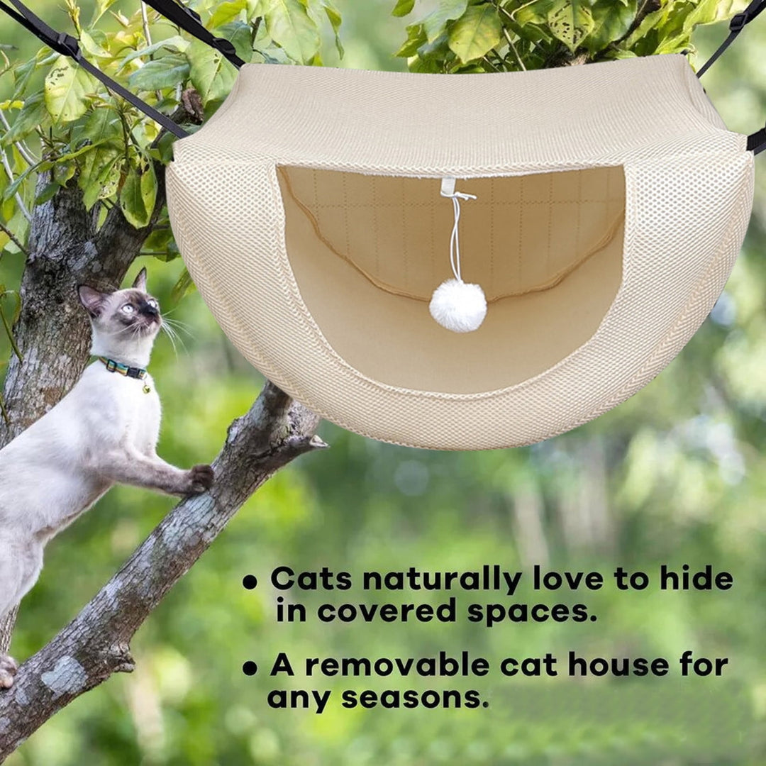 Beige Cat Cage Hammock For Small to Medium Cats
