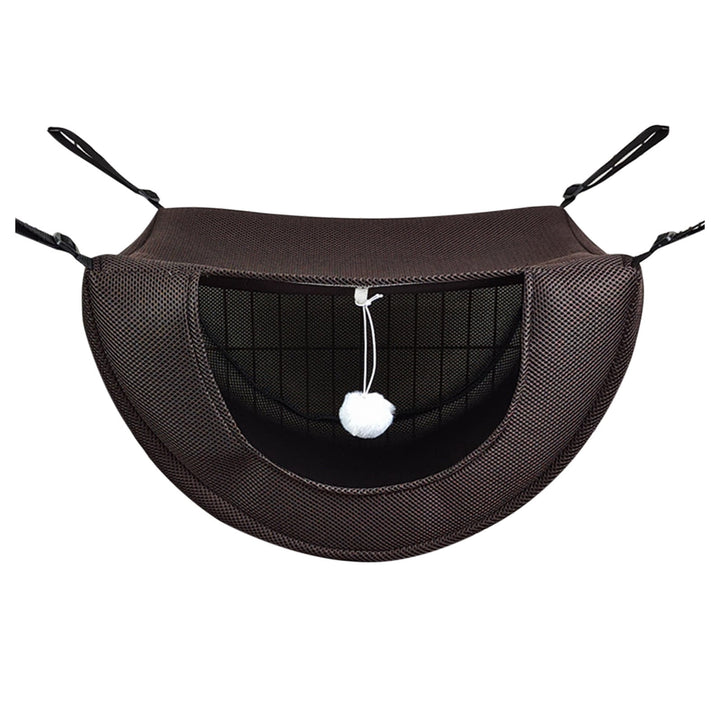 Brown Cat Cage Hammock, Hanging Soft Pet For Cats and Rabbits