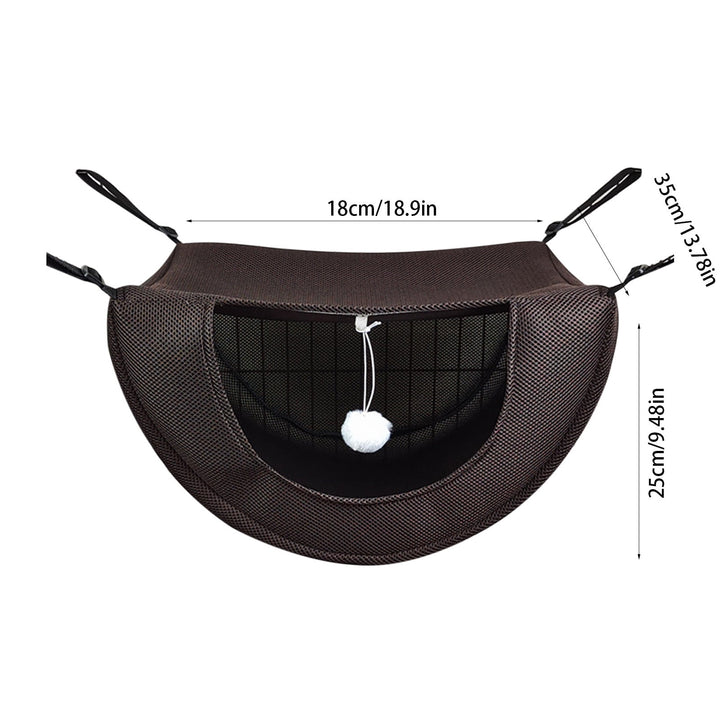 Brown Cat Cage Hammock, Hanging Soft Pet For Cats and Rabbits