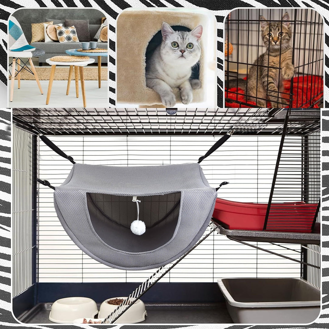 Grey Pet Hanging Bed For Cats and Rabbits