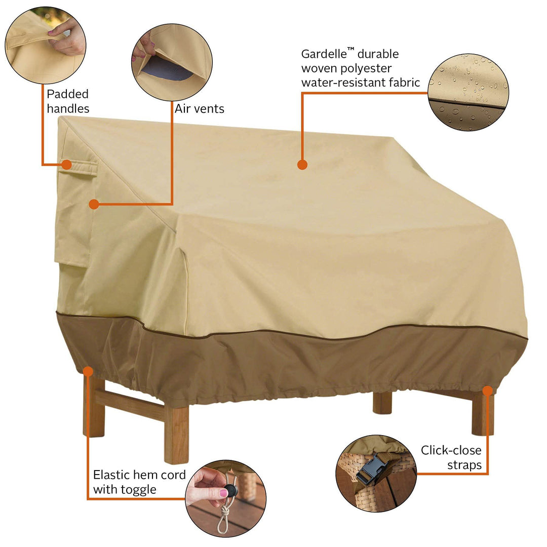 Outdoor  Waterproof 2-Person Outdoor Glider Bench Cover for Double Swing Rocking Chair, Couch Covers （Double color）