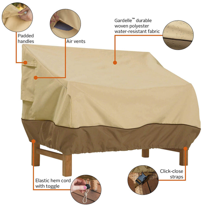 Outdoor  Waterproof 2-Person Outdoor Glider Bench Cover for Double Swing Rocking Chair, Couch Covers （Double color）