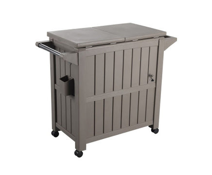 taupe-patio-serving-trolley-with-built-in-chiller-side-view-1