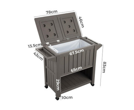 taupe-patio-serving-trolley-with-built-in-chiller-diagram