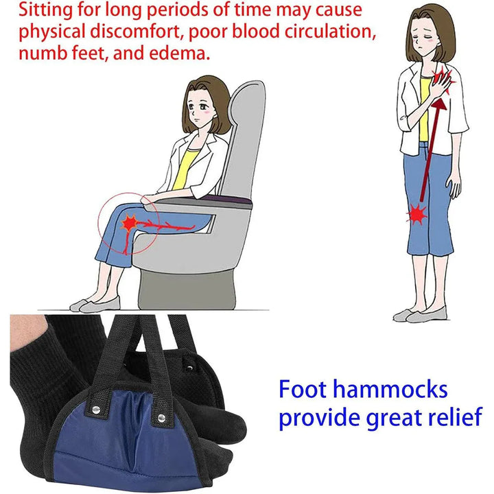 Travel Rest Hammock Office Foot Hammock Portable Rest for Relaxation Support - Rose Red