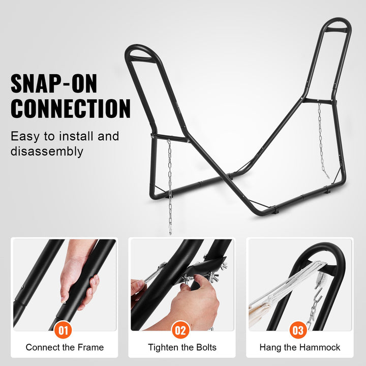 Steel Hammock Stand 450lbs Capacity Hammock Frame Fits 6.9-12.8ft Hammocks
