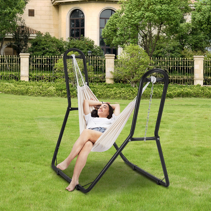 Steel Hammock Stand 450lbs Capacity Hammock Frame Fits 6.9-12.8ft Hammocks