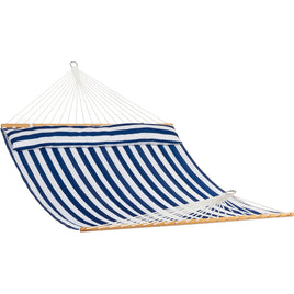 king-size-blue-stripes-coloured-quilted-spreader-bar-hammock-lead-image