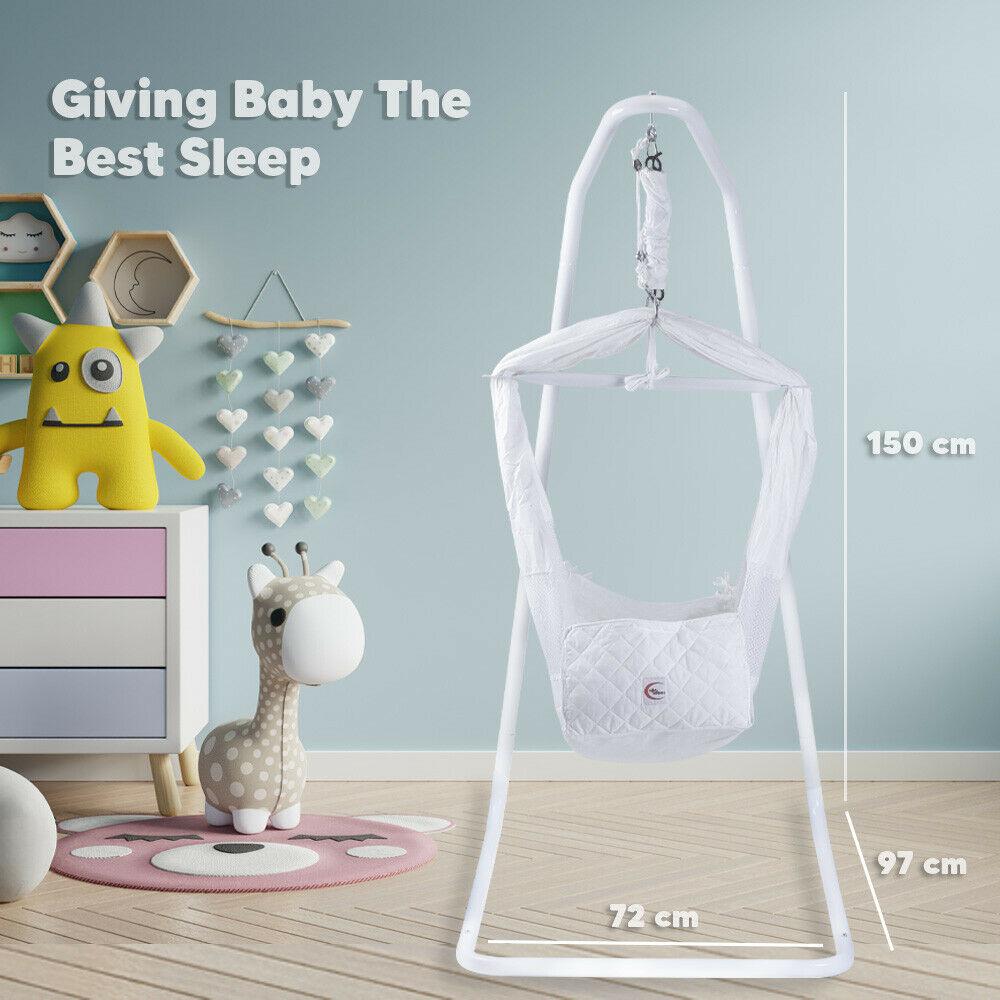 Baby Hammock Bassinet Cotton with Stand & Mattress Carry Bag-Siesta