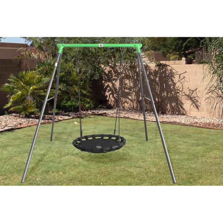 100cm Kids Cellar Steel Swing Set with Nest Swing