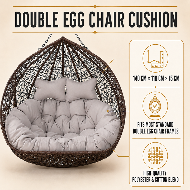 Double Hanging Padded Egg Chair Cushion