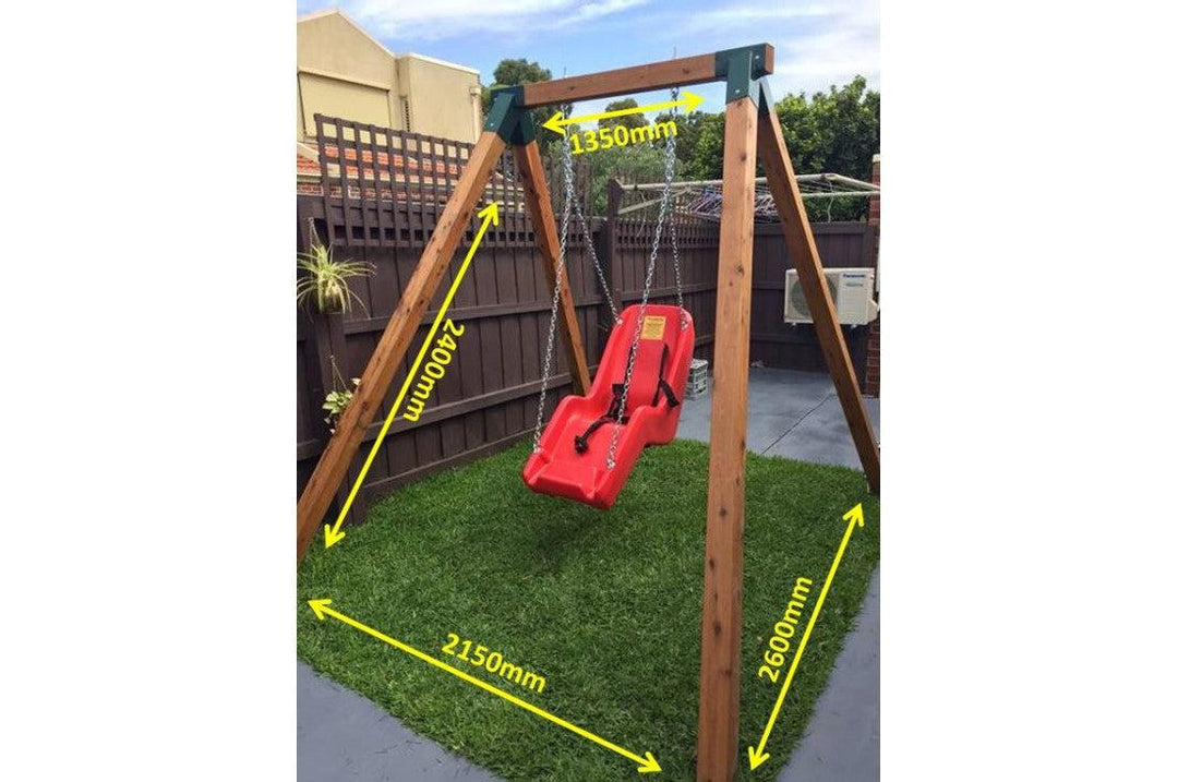 Free-Standing Cypress Timber Swing Frame - Ideal for Adults