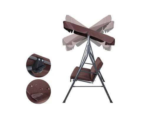 Garden Swing Chair in Dark Brown Colour