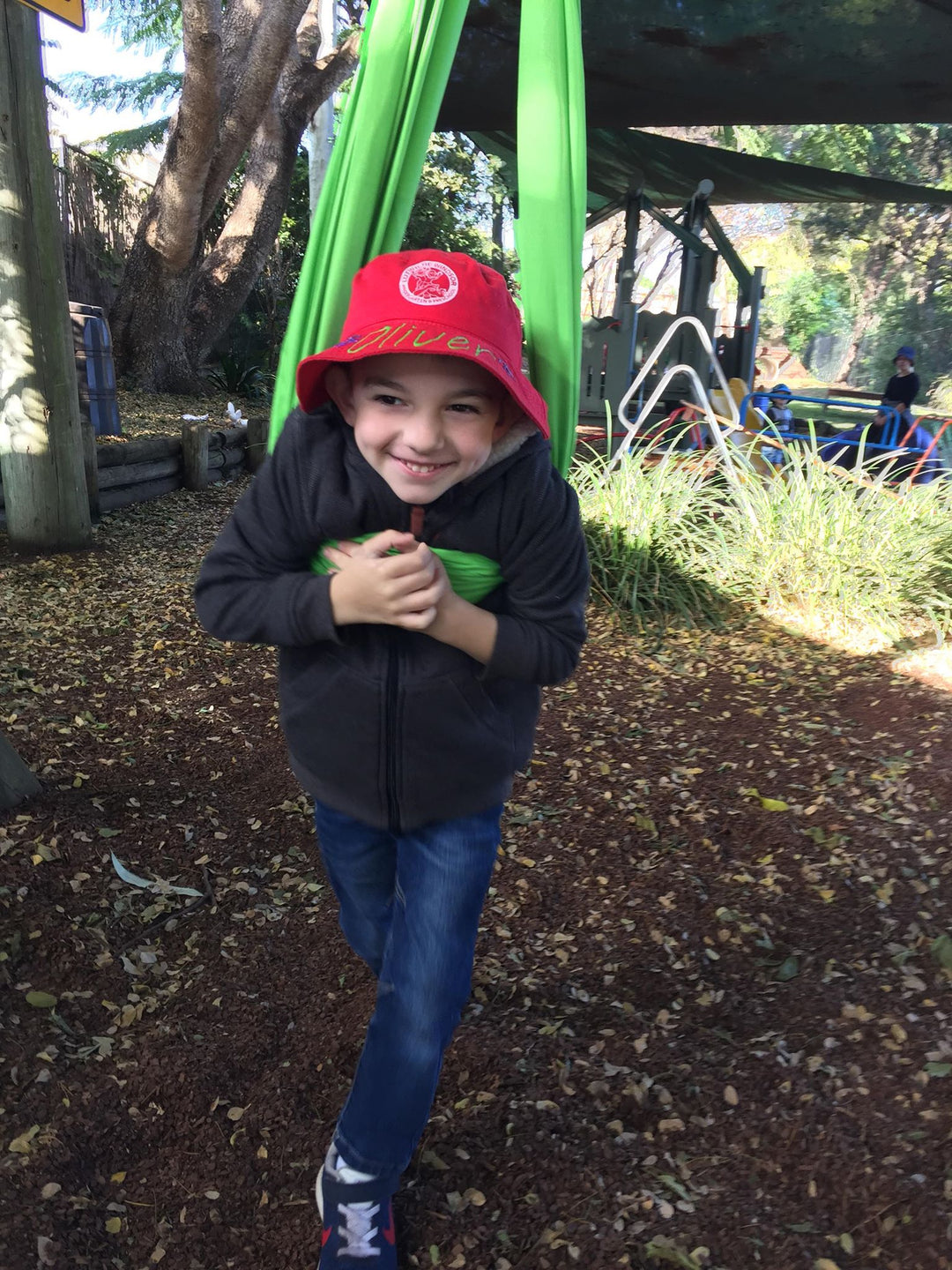 Waterproof Green Nylon Sensory Swing for Kids