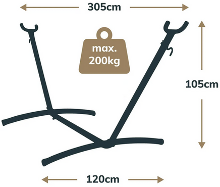 10-ft-black-universal-steel-hammock-stand-and-double-size-crimson-hammock-stand-diagram