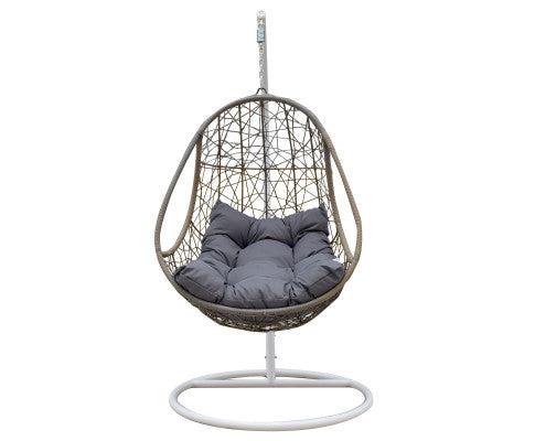 Hanging Egg Chair in Oatmeal and Grey Colour