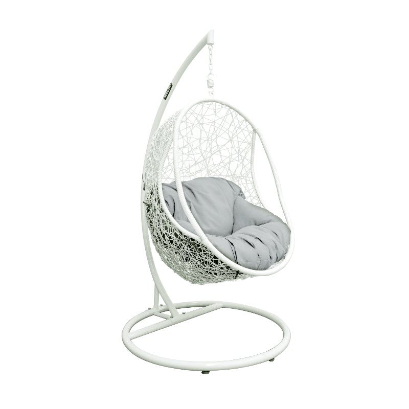 Hanging Egg Chair | Pod Chair Outdoor Wicker Patio Garden Backyard in Black
