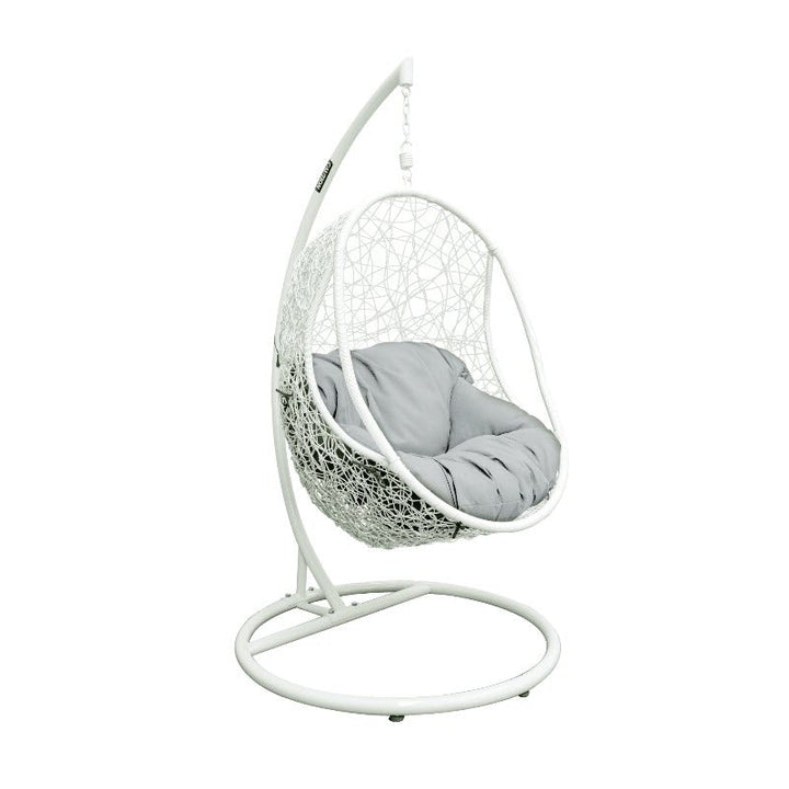 Hanging Egg Chair | Pod Chair Outdoor Wicker Patio Garden Backyard in Black