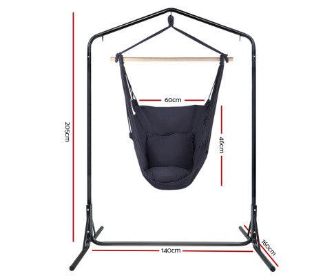Hanging Hammock Chair with Double Hammock Chair Stand