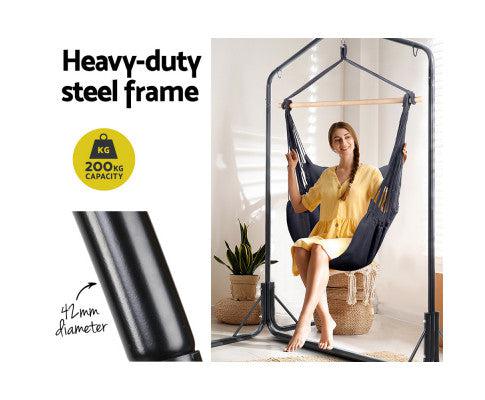 Hanging Hammock Chair with Double Hammock Chair Stand