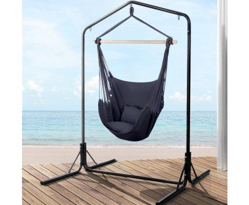 Hanging Hammock Chair with Double Hammock Chair Stand