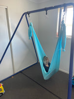 Indoor Sensory Teal Swing with Stand